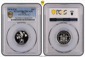 1976-FM 25C KM-49a Silver PR67DCAM