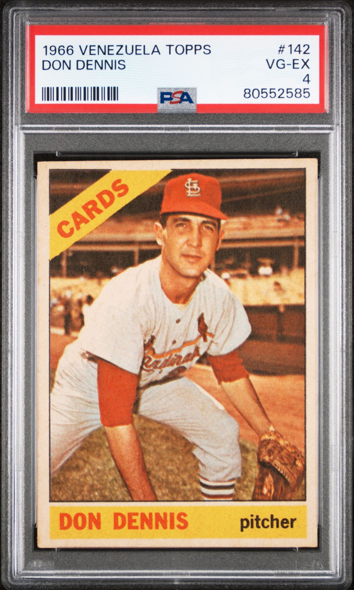 1966 Topps #142 Don Dennis front