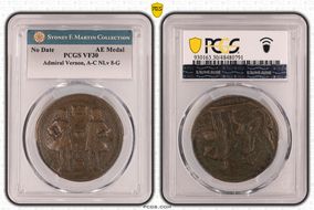 1740 AE Medal Admiral Vernon, A-C NLv 8-G VF30