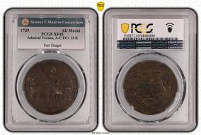 1739 AE Medal Admiral Vernon, A-C FCv 13-R XF45