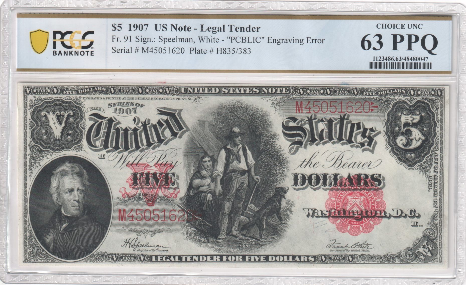 PCGS Certificate Verification Banknote Details for Cert #48480047