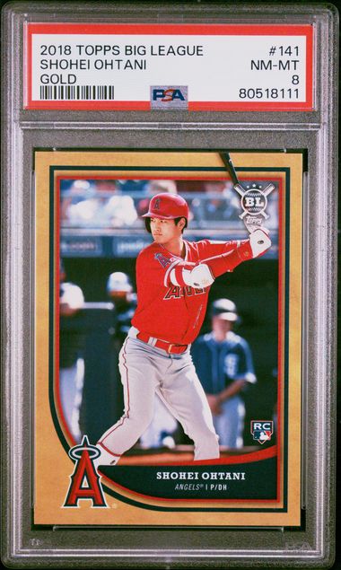2018 Topps Big League Shohei Ohtani #141 (Gold) Nm-Mt 8 front