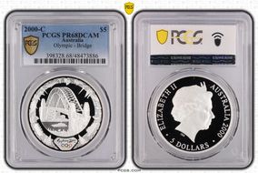 2000-C $5 Olympic - Bridge PR68DCAM