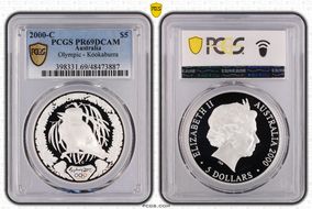 2000-C $5 Olympic - Kookaburra PR69DCAM