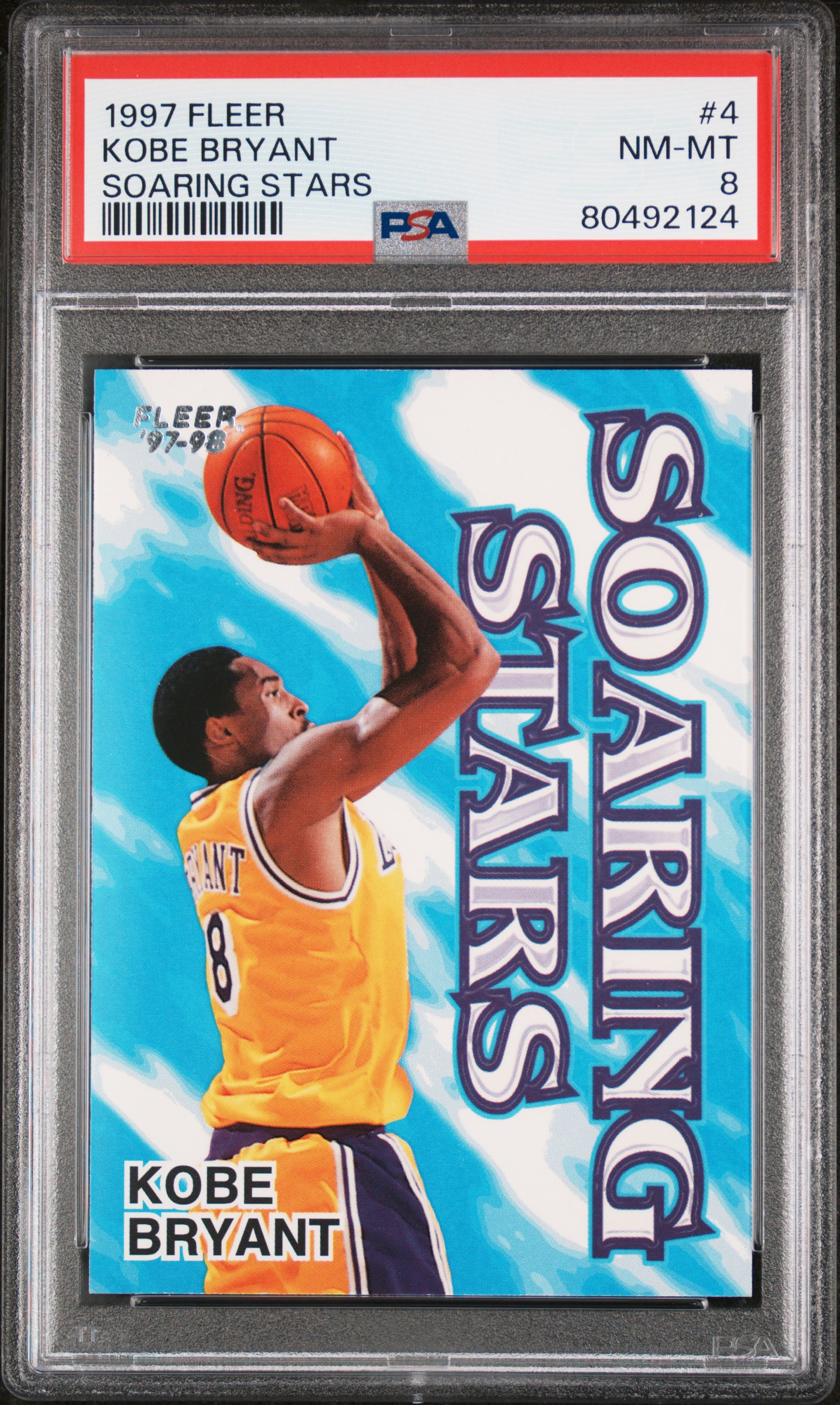 1997-89 Fleer Soaring Stars #4 Kobe Bryant – PSA NM-MT 8