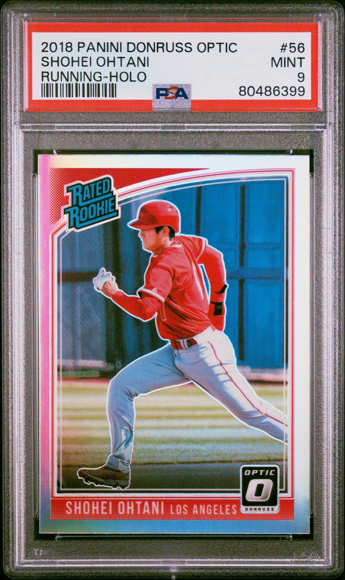 2018 Panini Donruss Optic Shohei Ohtani #56 (Variation-Holo) Mint 9 front