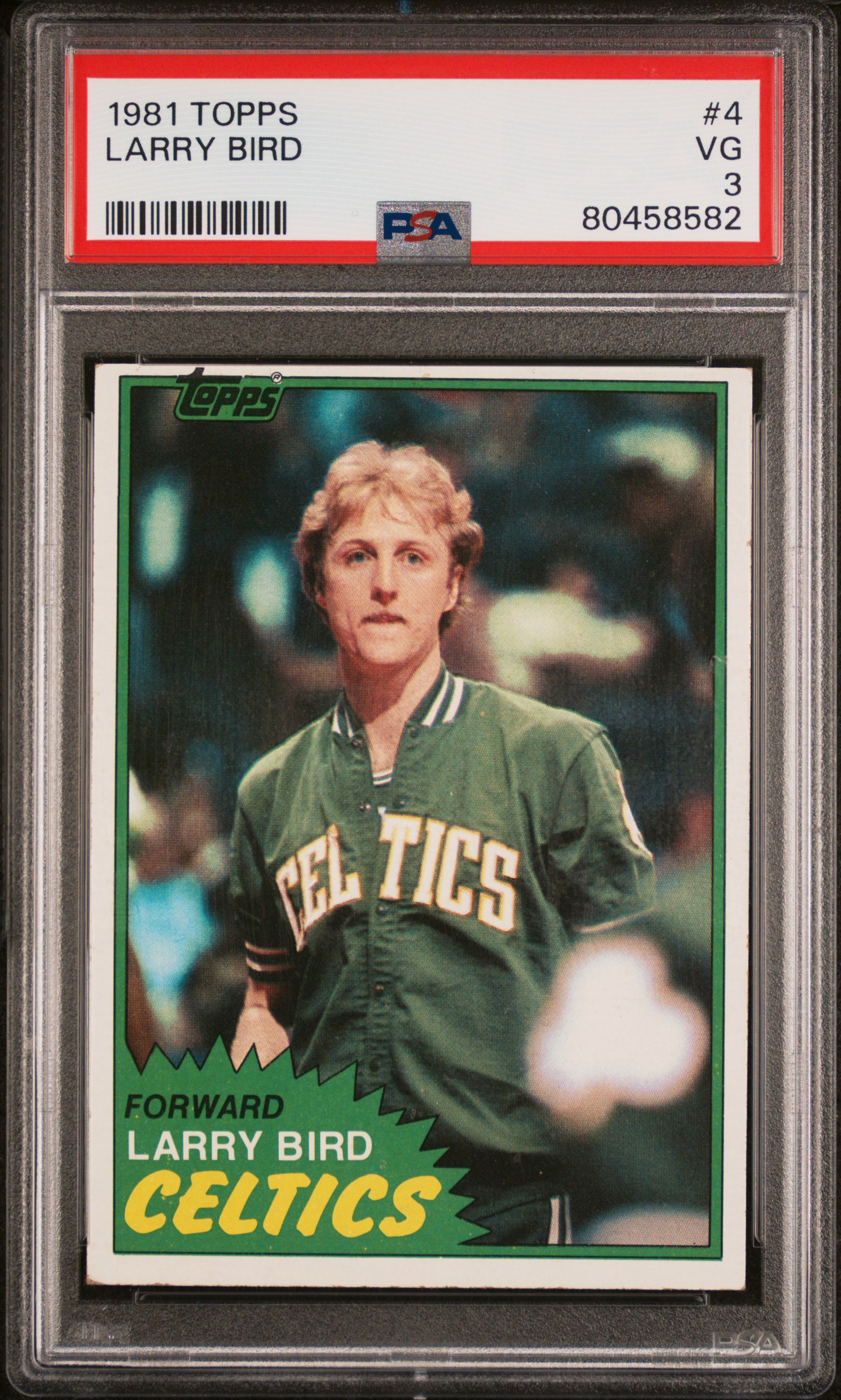 1981 Topps #4 Larry Bird – PSA VG 3