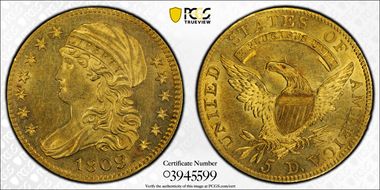1809/8 $5 MS62