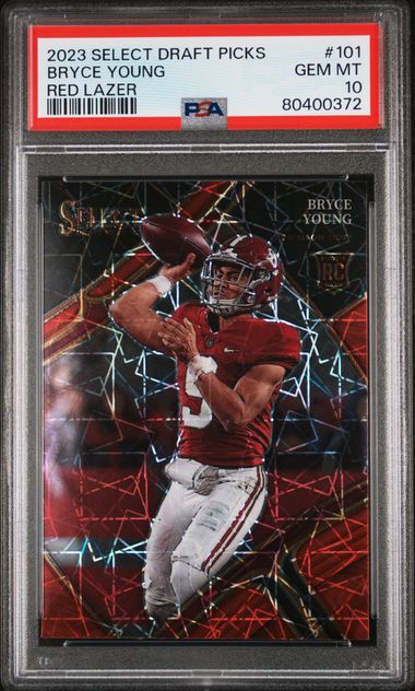 2023 Panini Select Draft Picks Red Lazer #101 Bryce Young – PSA GEM MT 10  on Goldin Auctions