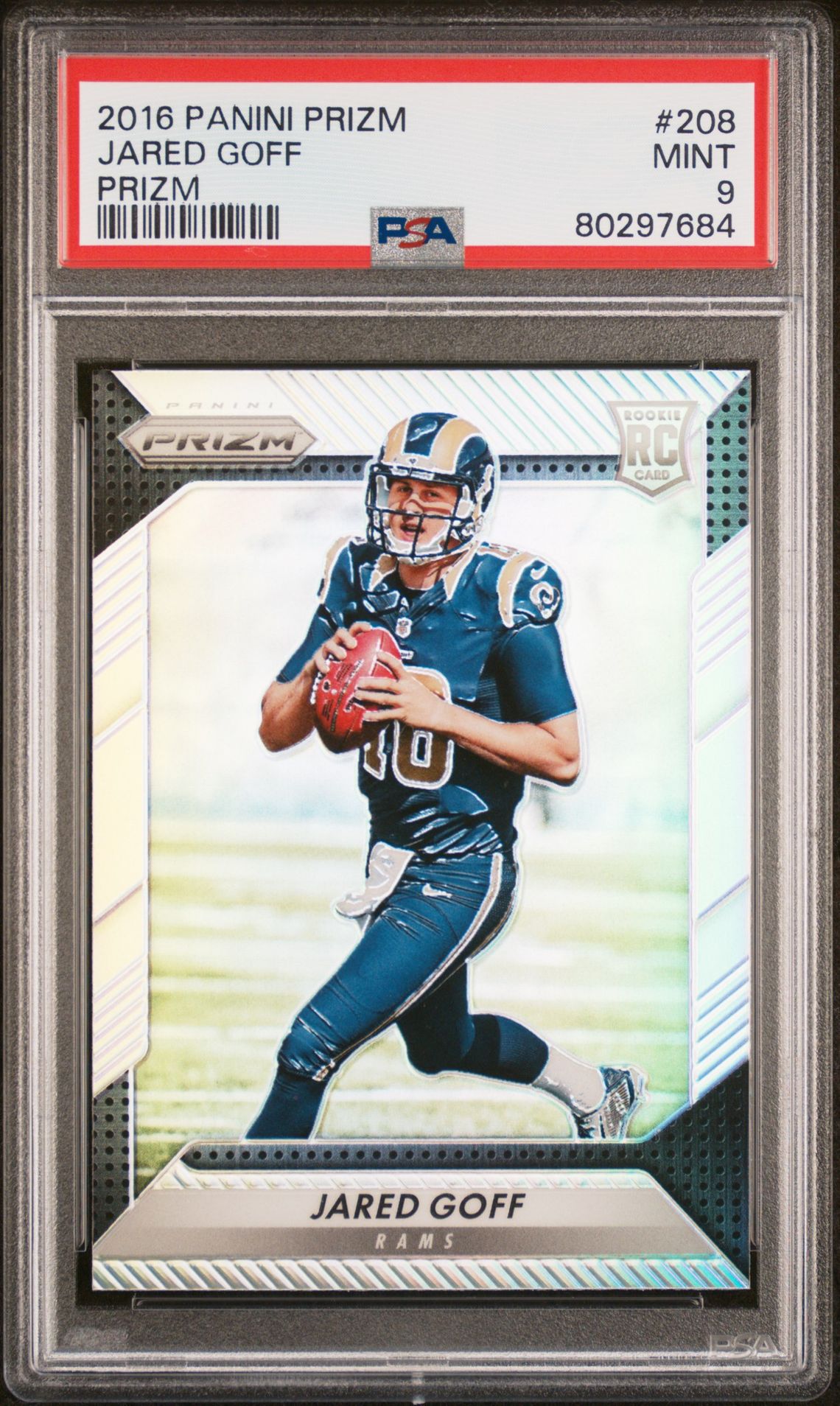 2016 Panini Prizm Jared Goff #208 (Prizm) Mint 9 front