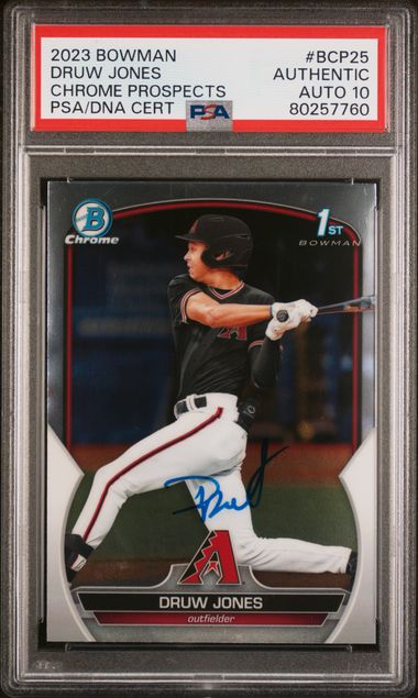 2023 Bowman BOWMAN CHROME PROSPECTS #BCP25 Druw Jones front