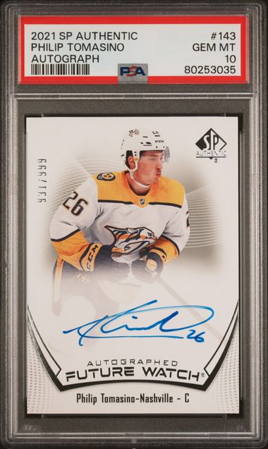 2021 Upper Deck SP Authentic Autograph #143 Philip Tomasino Watch front