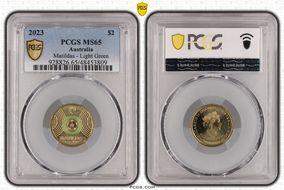 2023 $2 Matildas - Light Green Colorized MS65