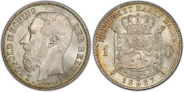 1887 1 Fr Without period MS66