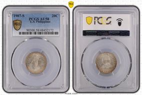 1907-S 20C AU58