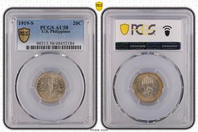 1919-S 20C AU58