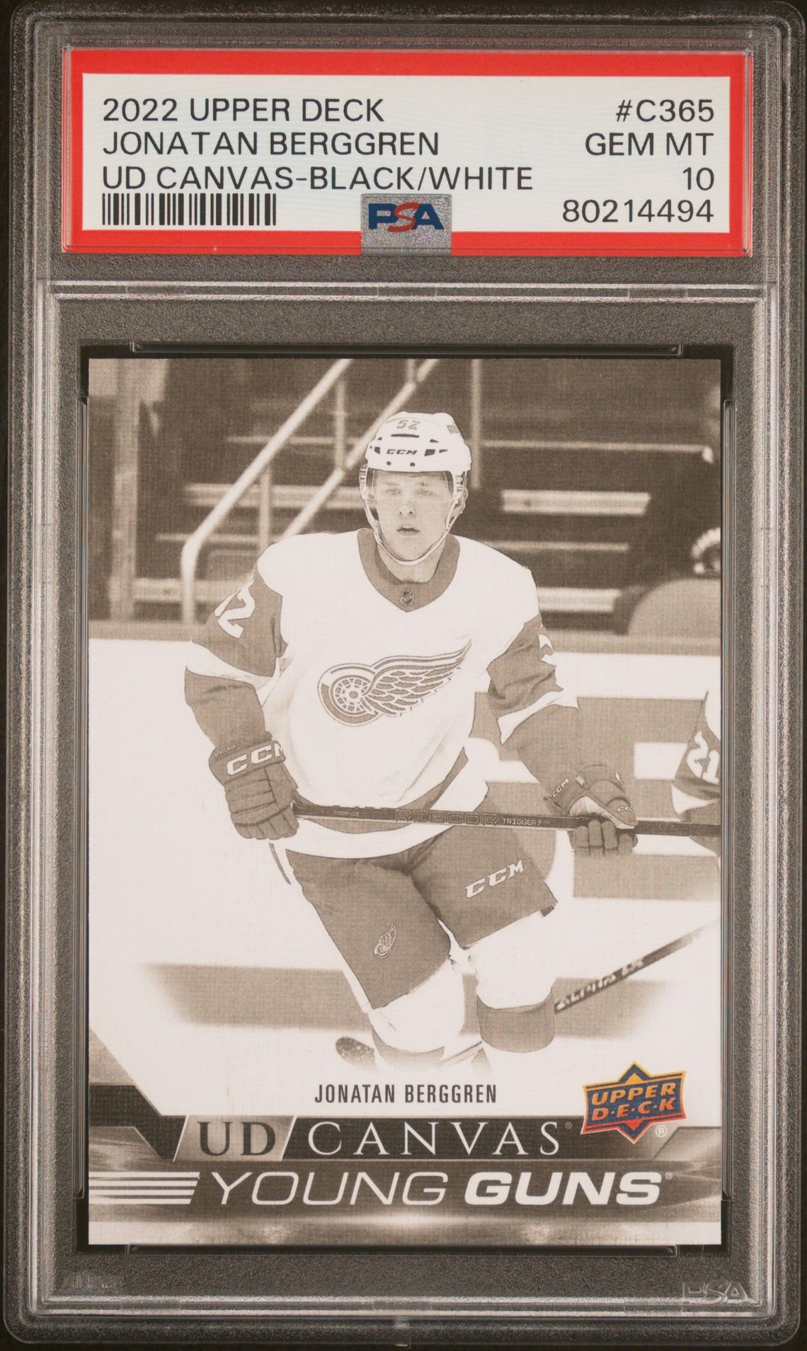 2022 Upper Deck UPPER DECK UD CANVAS BLACK AND WHITE #C365 Jonatan Berggren front