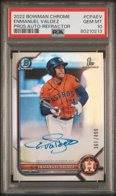 2022 Bowman Chrome Prospect Autographs Refractor #CPAEV Enmanuel