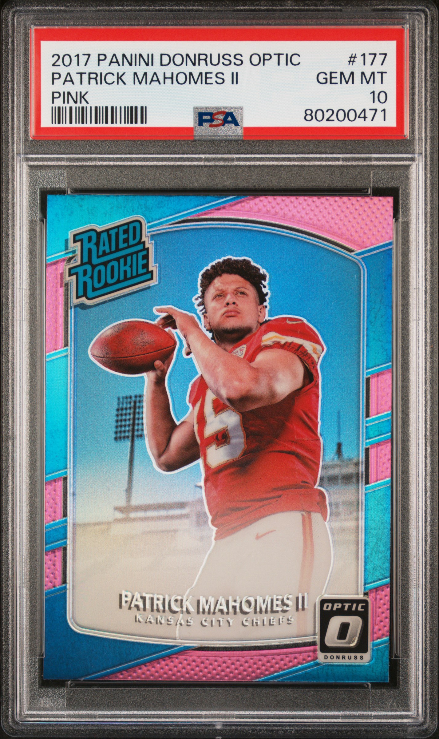 2017 Panini PANINI DONRUSS OPTIC PINK #177 Patrick Mahomes Ii front