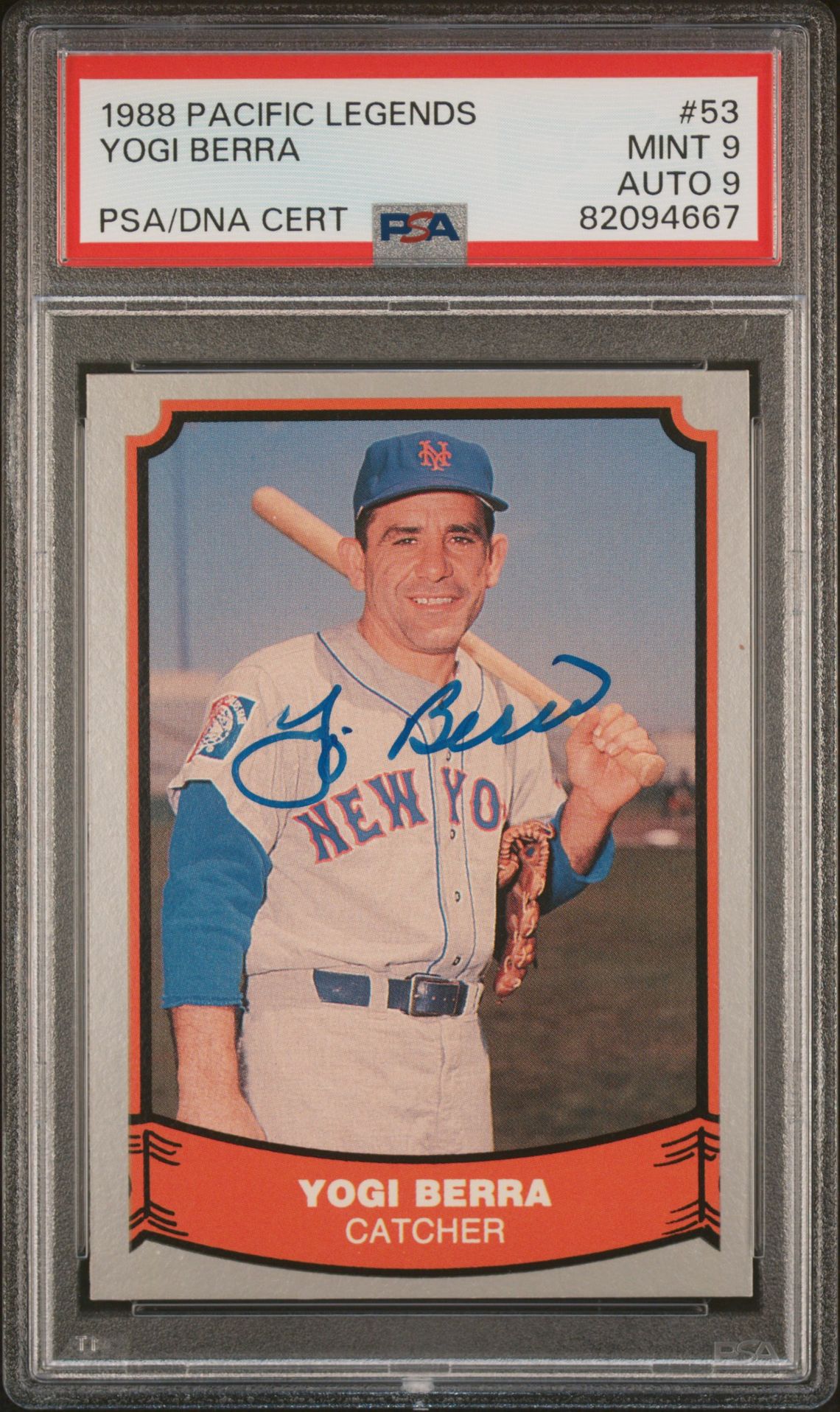1988 Pacific Legends Yogi Berra #53 Mint 9 front