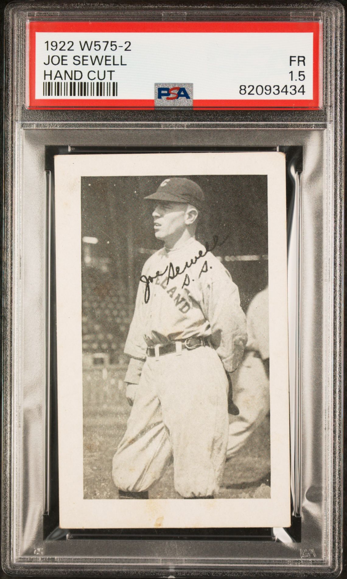 1922 W575-2 Joe Sewell front