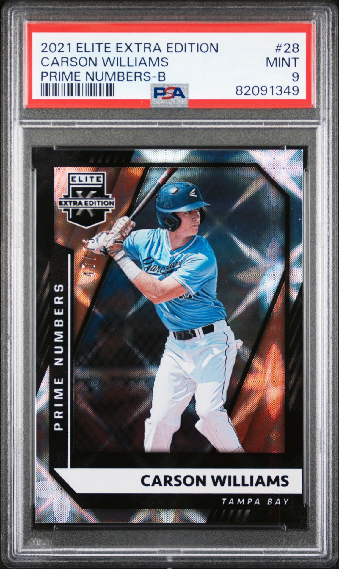2021 Panini PANINI ELITE EXTRA EDITION PRIME NUMBERS-B #28 Carson Williams front