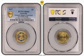 2017 $2 Possum Magic Colorized Invisible Hush MS64