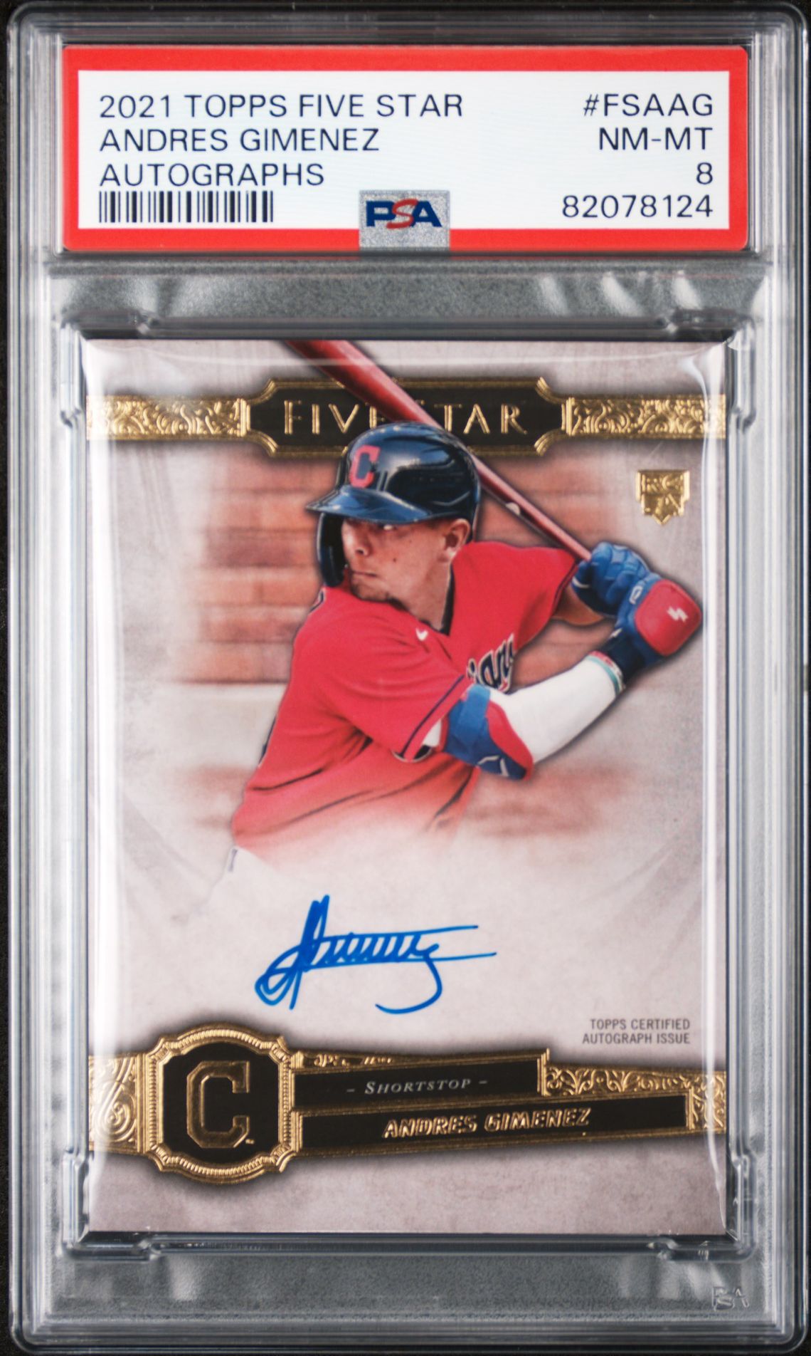 2021 Topps Five Star Autographs Andres Gimenez #Fsaag (Autographs) Nm-Mt 8 front