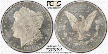 1885-O $1 MS65PL
