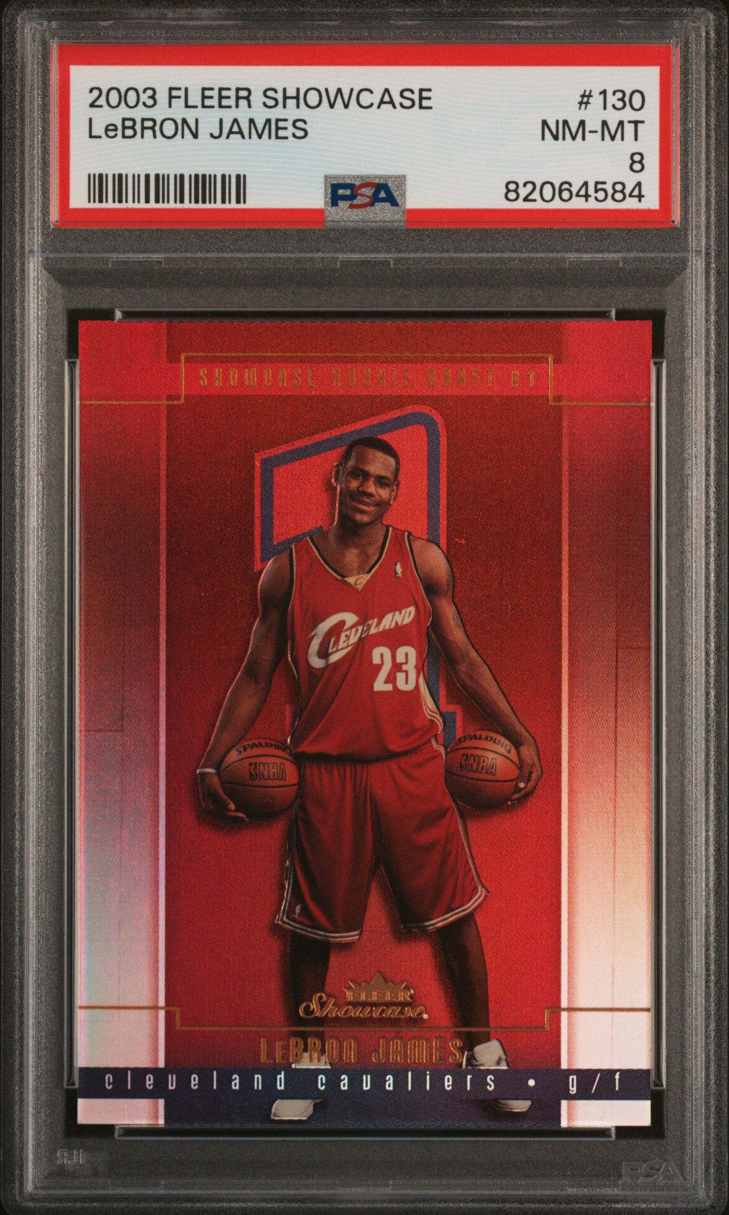 2003 FLEER SHOWCASE #130 LeBRON JAMES