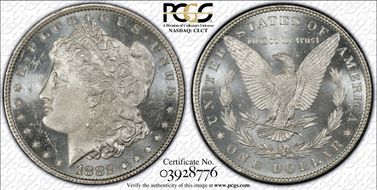 1882 $1 MS62PL