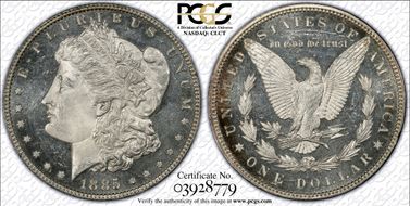 1885 $1 MS62DMPL