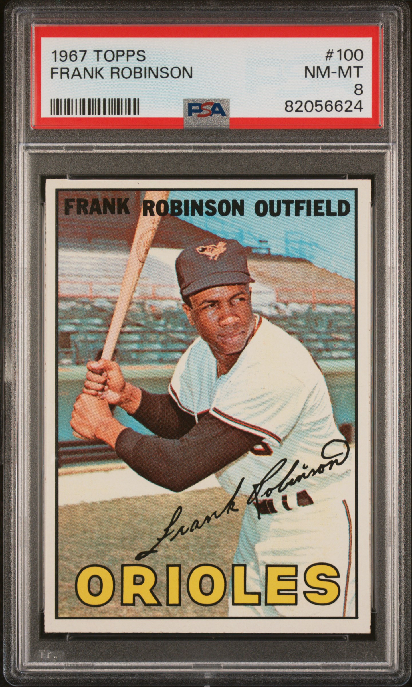 1967 Topps #100 Frank Robinson – PSA NM-MT 8