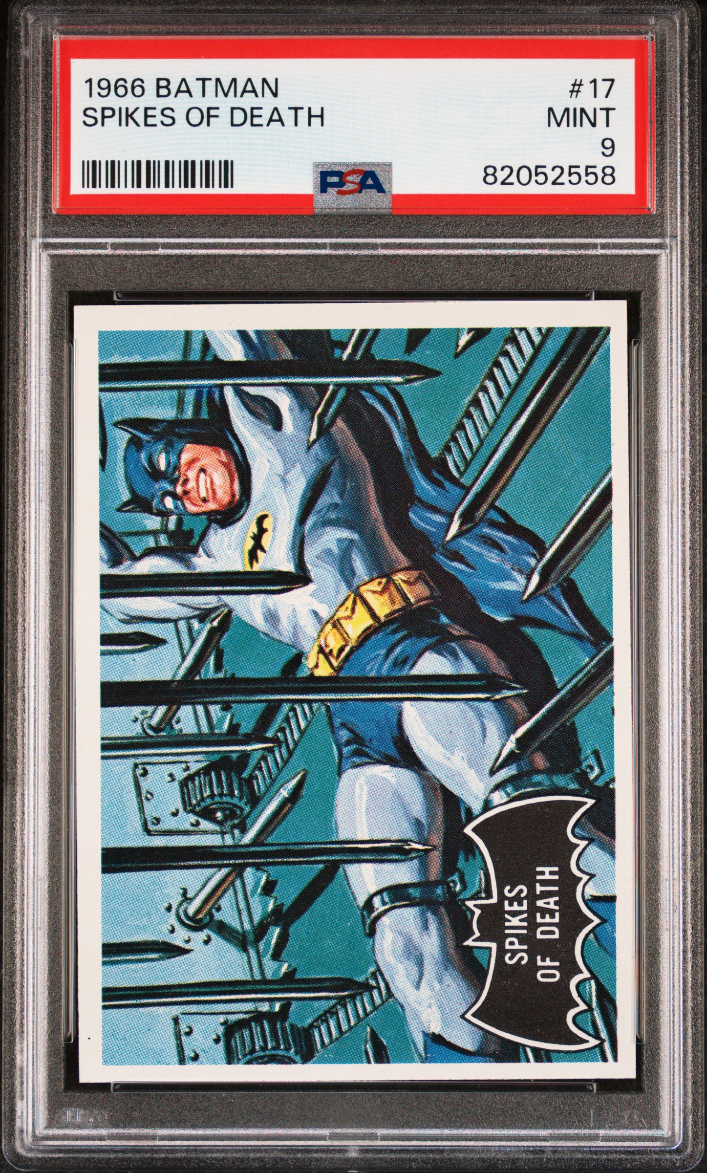1966 TOPPS BATMAN #17 SPIKES OF DEATH