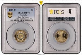 2017-C $2 Lest We Forget Colorized MS70