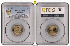 2017-C $2 Lest We Forget Colorized MS70