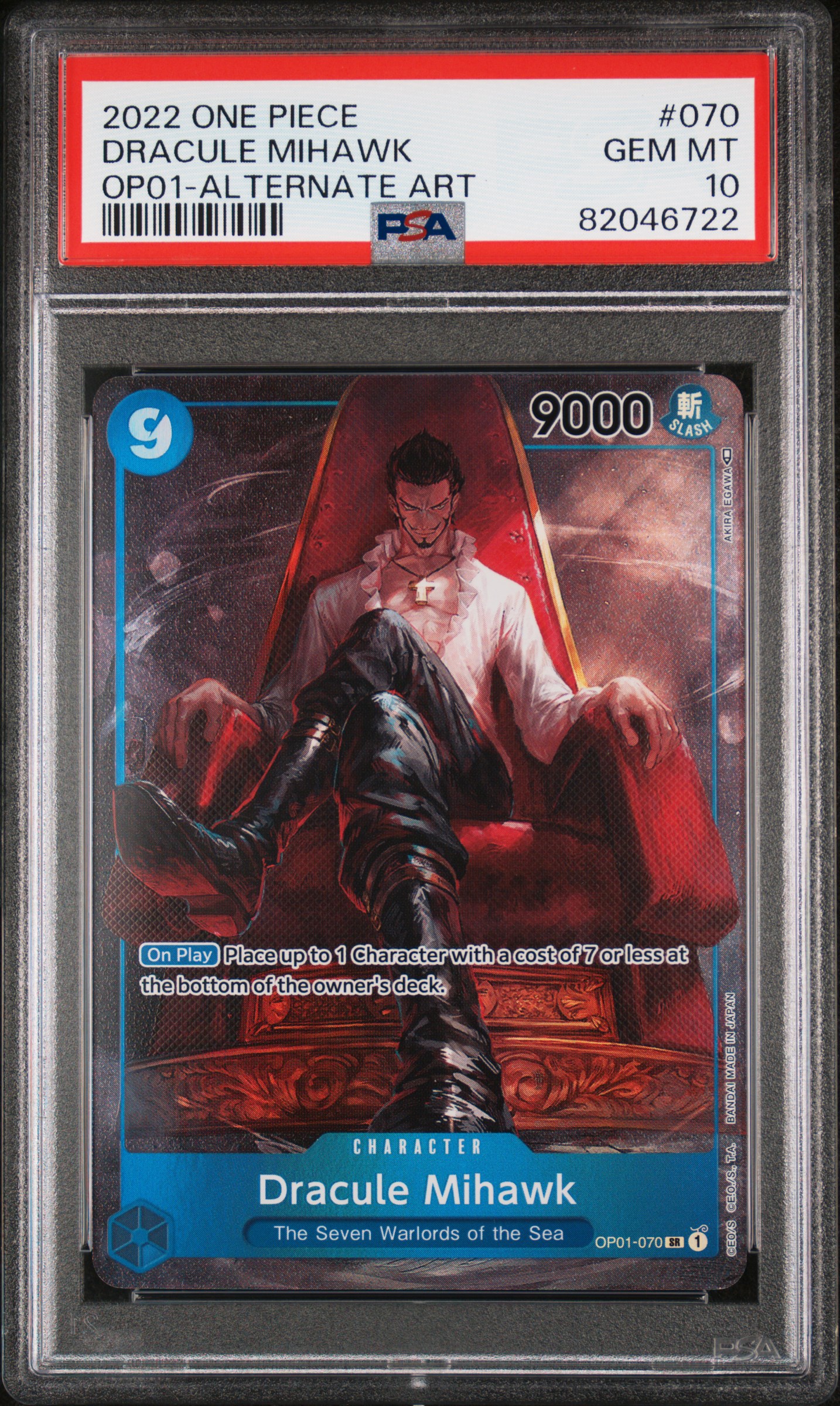 2022 ONE PIECE OP01-ROMANCE DAWN #070 DRACULE MIHAWK ALTERNATE ART