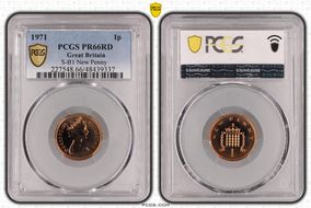 1971 1p S-B1 New Penny PR66RD