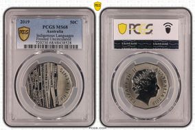 2019 50C Indigenous Languages  Frosted Uncirculated MS68