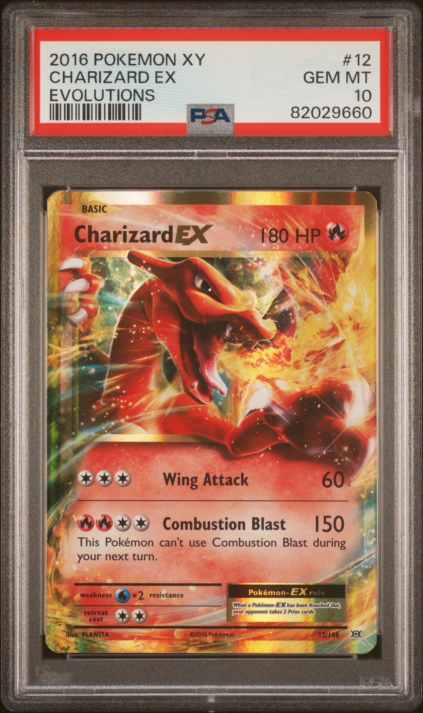 2016 POKEMON XY EVOLUTIONS #12 CHARIZARD EX EVOLUTIONS