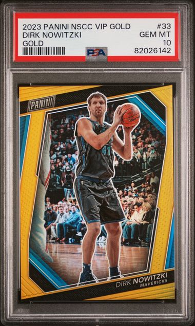 2023 Panini National Vip Gold Dirk Nowitzki #33 (Gold) Gem Mt 10 front
