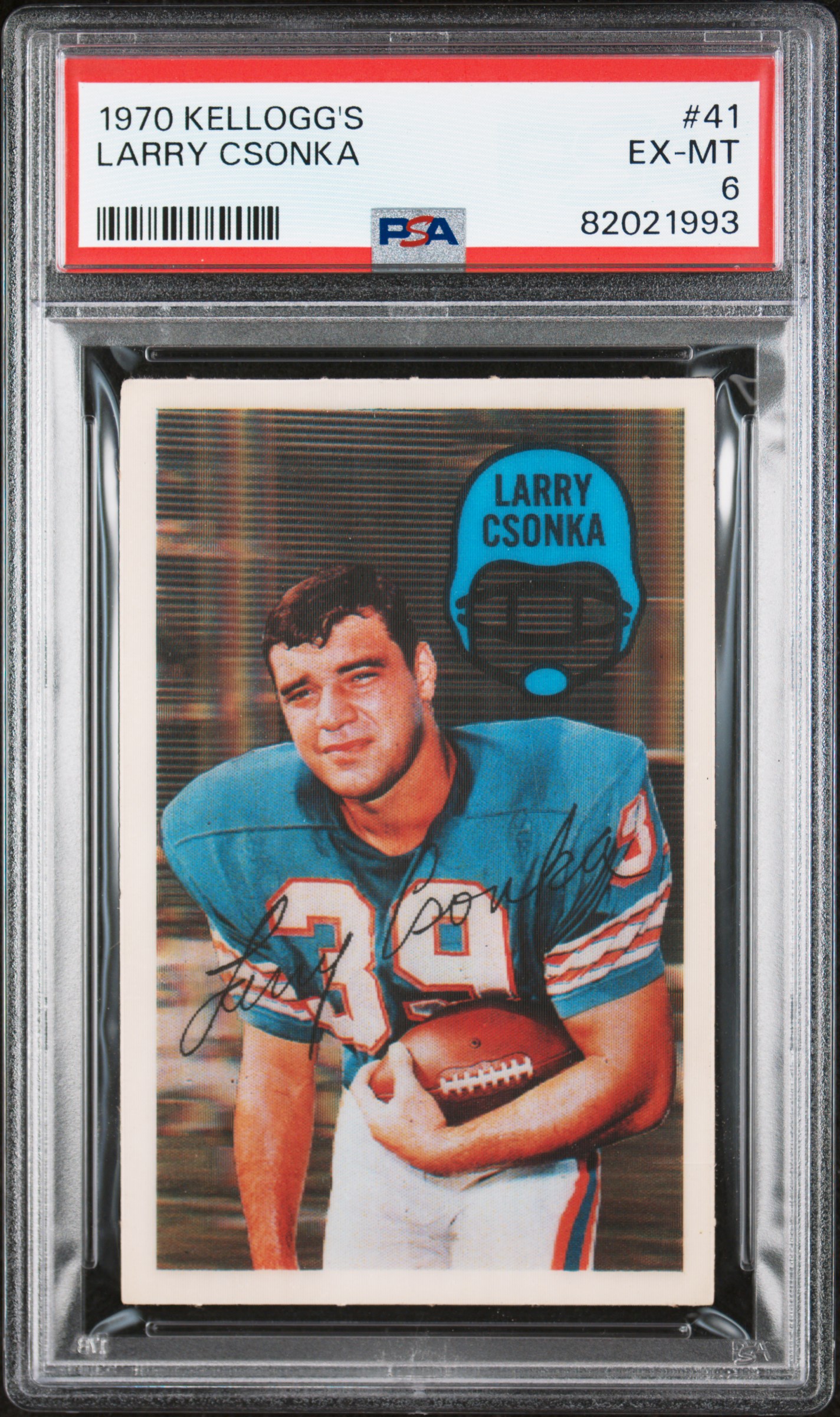 1970 KELLOGG'S #41 LARRY CSONKA