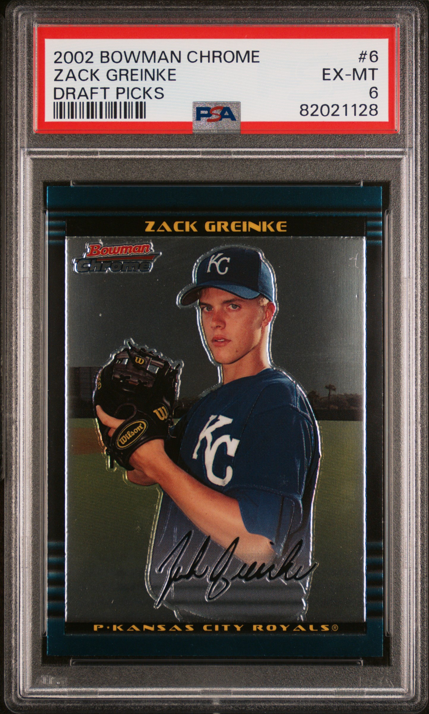2002 BOWMAN CHROME DRAFT PICKS #6 ZACK GREINKE DRAFT PICKS
