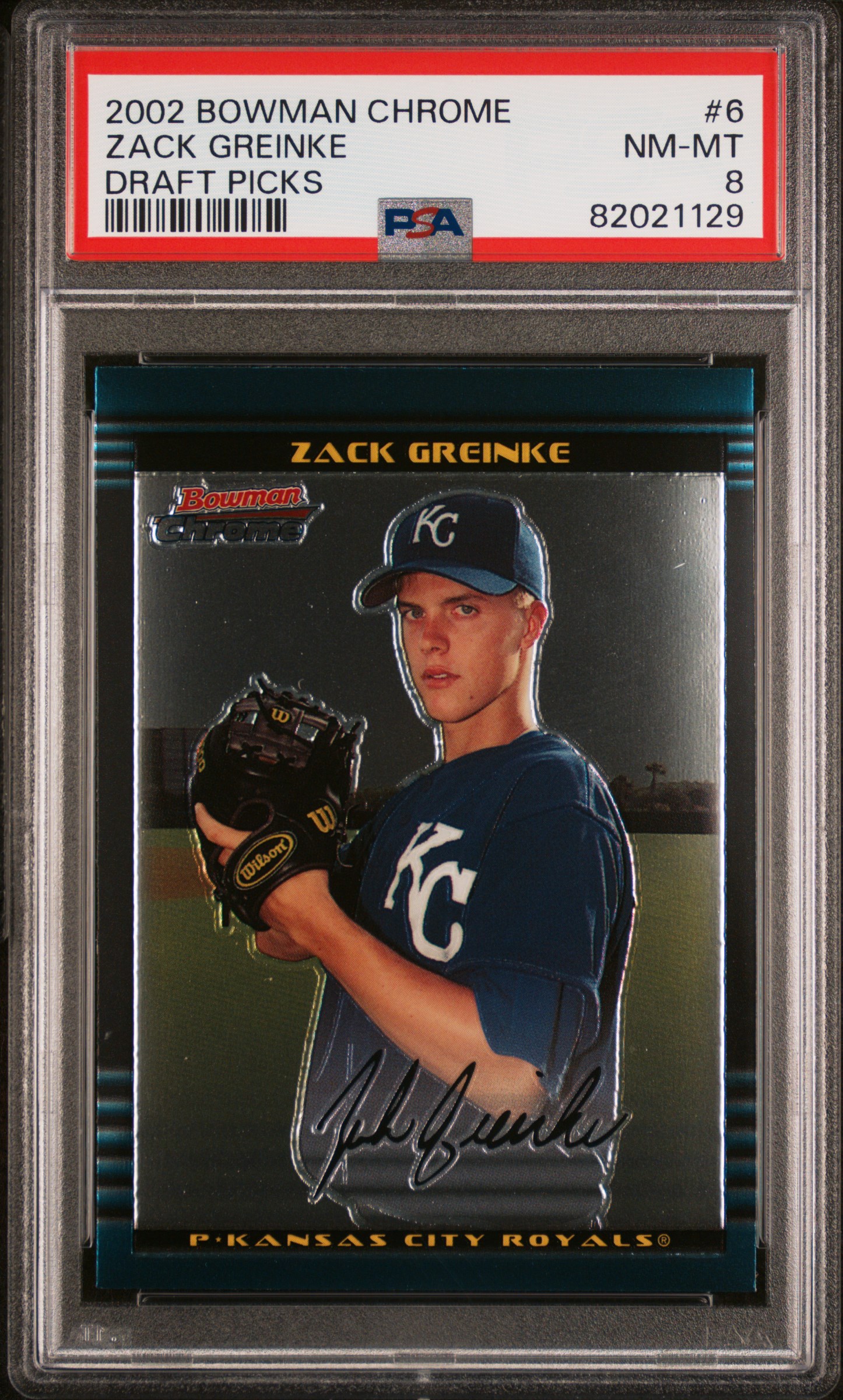 2002 BOWMAN CHROME DRAFT PICKS #6 ZACK GREINKE DRAFT PICKS