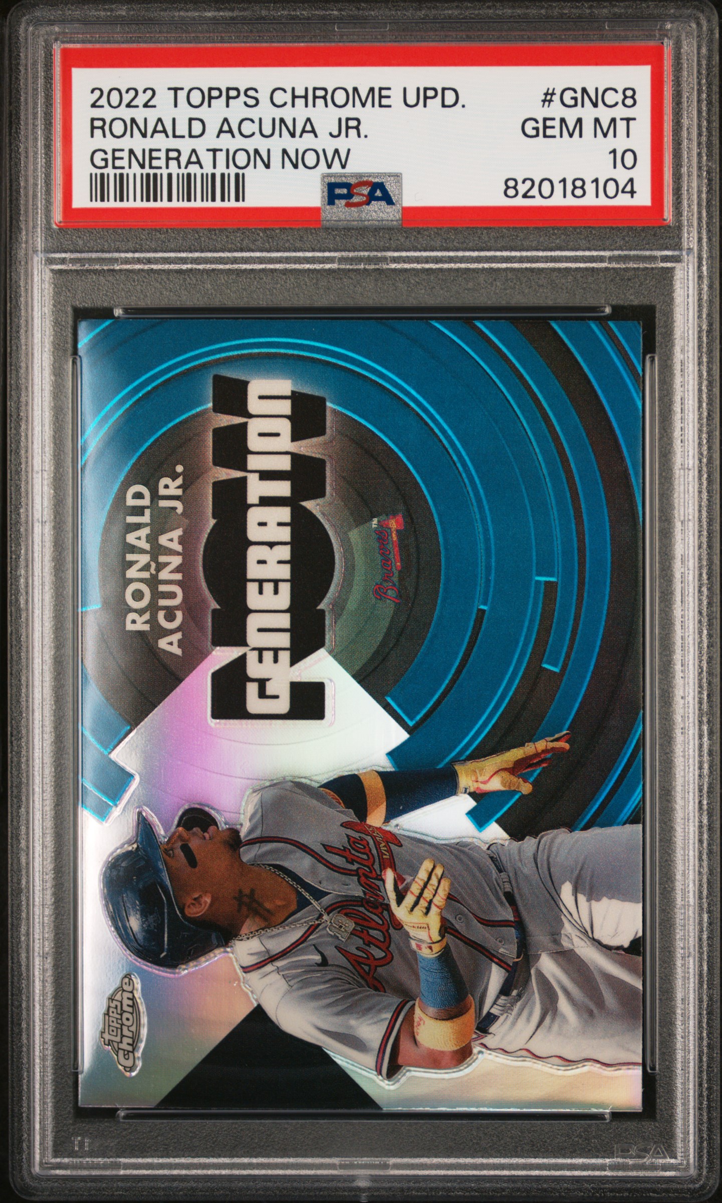 2022 TOPPS CHROME UPDATE GENERATION NOW #GNC8 RONALD ACUNA JR. GENERATION NOW