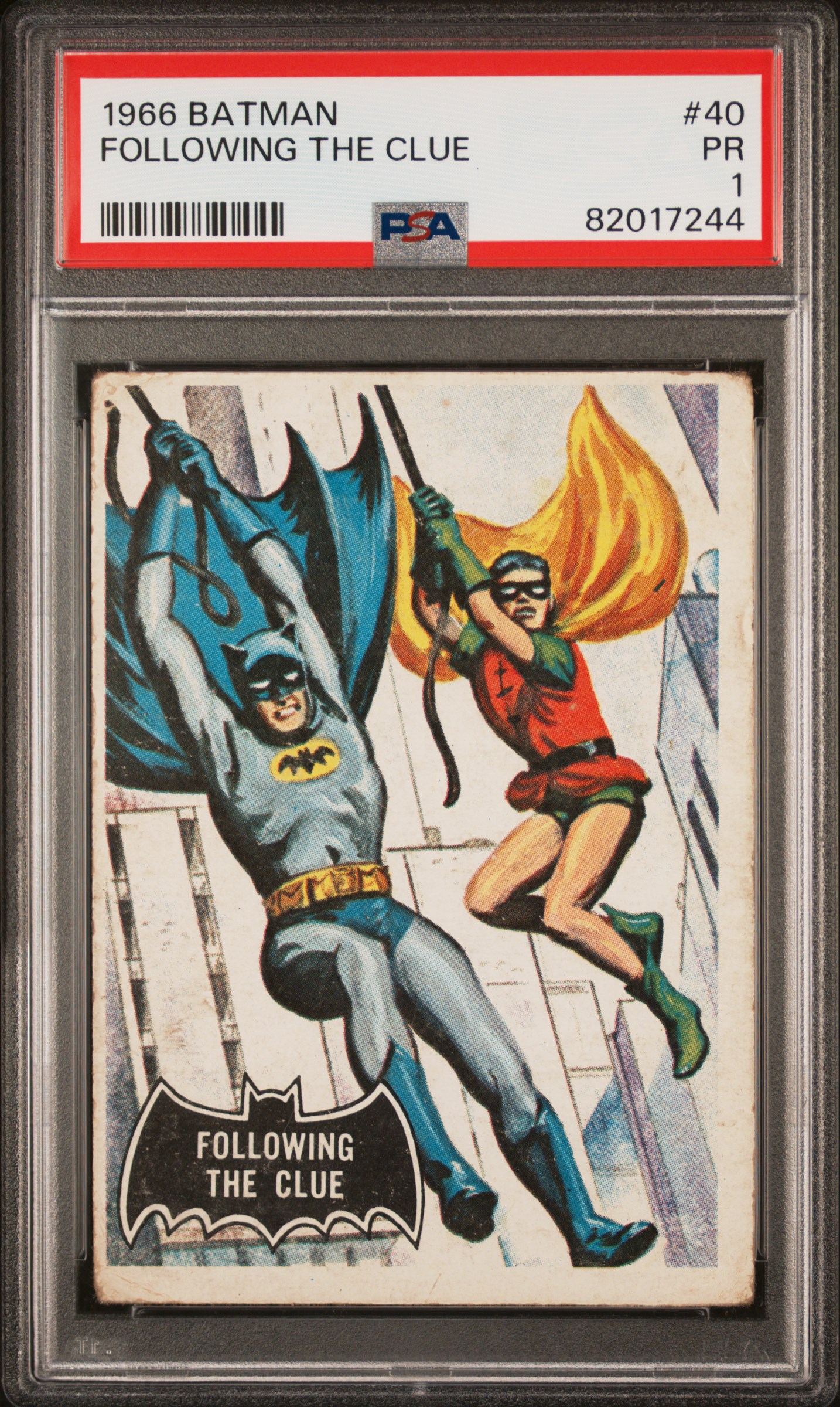 1966 TOPPS BATMAN #40 FOLLOWING THE CLUE