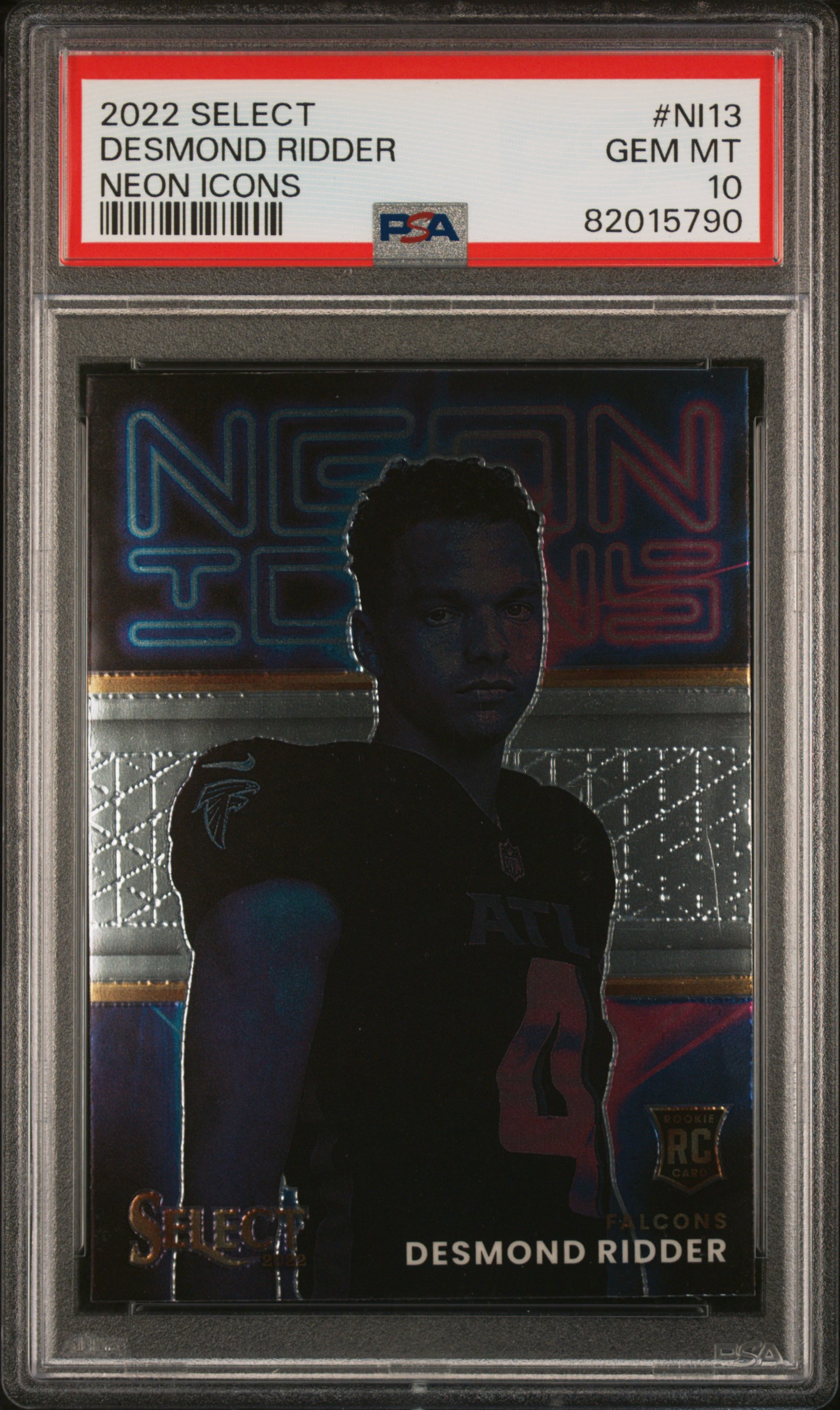 2022 Panini Select Neon Icons Ni13 Desmond Ridder – PSA GEM MT 10