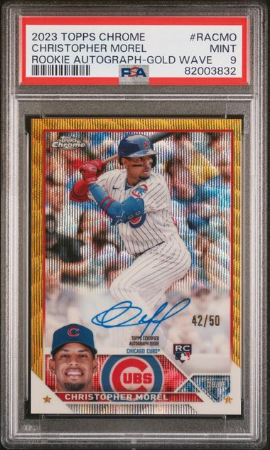 Christopher Morel 2023 Topps Chrome Rookie Autographs - Gold Wave