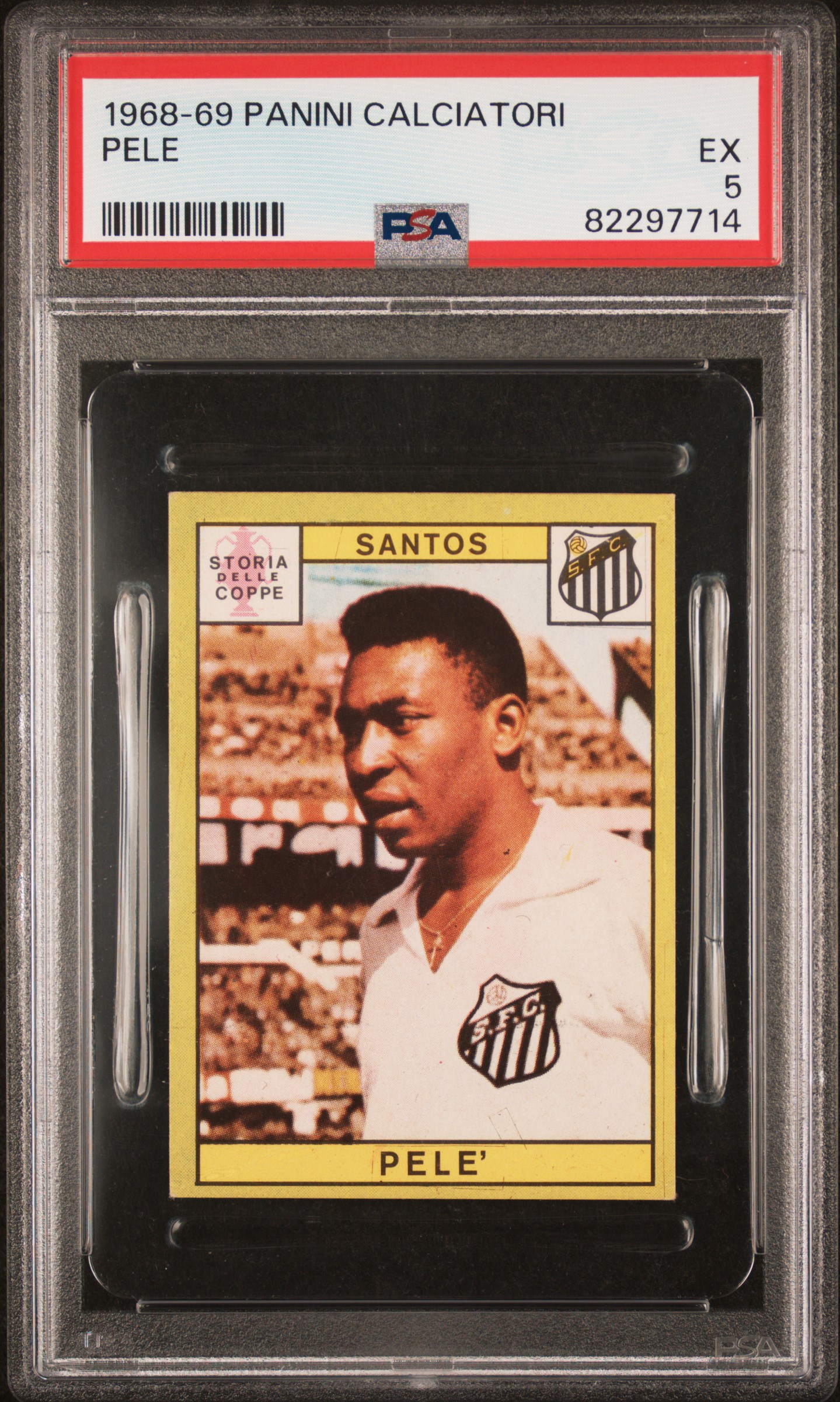 1968 Panini Calciatori Pele – PSA EX 5