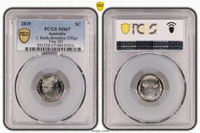 2019 5C I. Rank-Broadley Effigy Tiny SD MS67